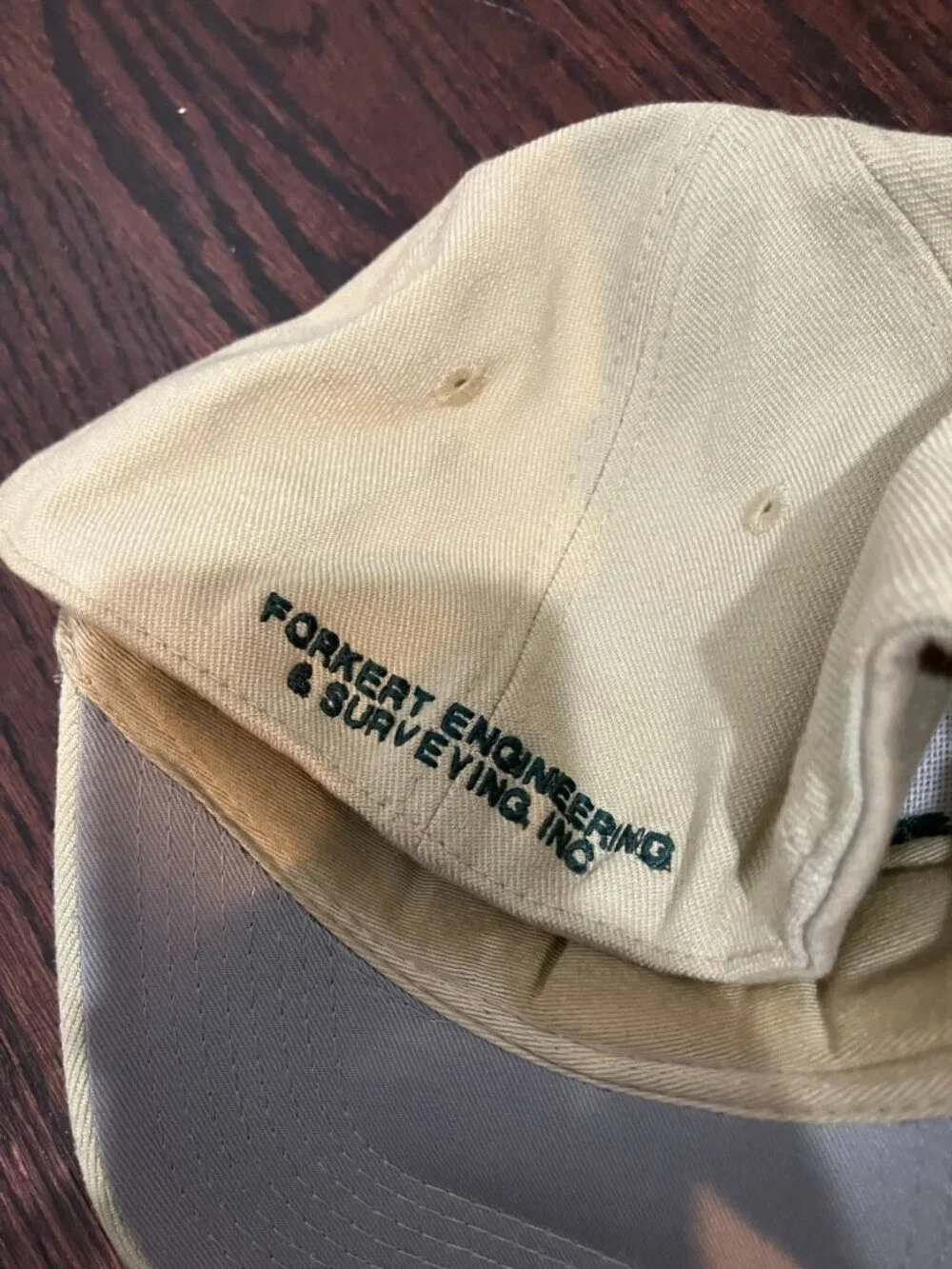 Forkert Engineering and Surveying Fitted Baseball Cap, Cream, Size S/M